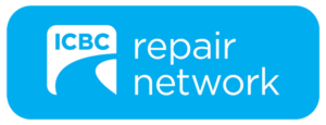 ICBC repair network white on blue