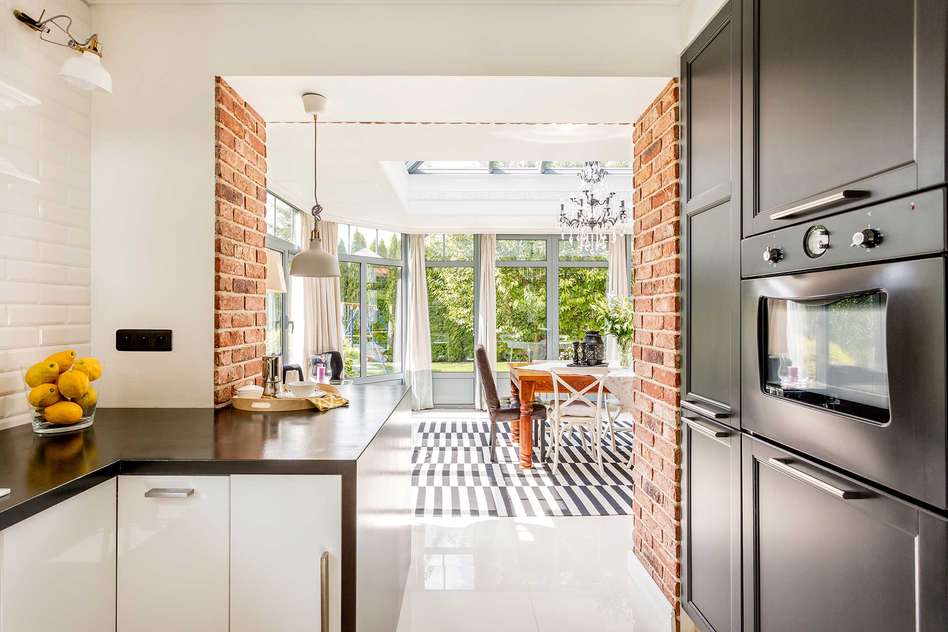 modern kitchen with new applicances