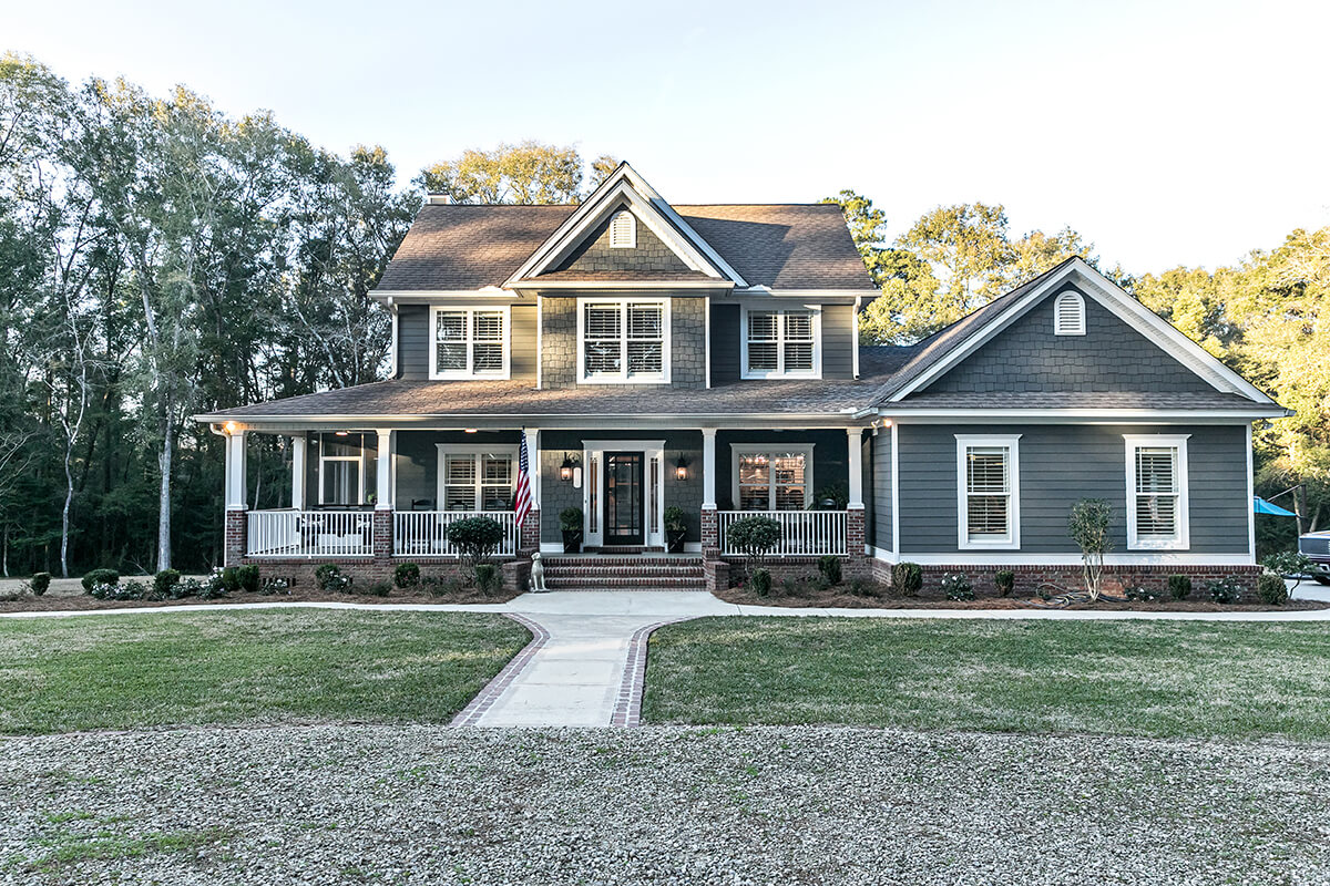 house with wood and vinyl siding